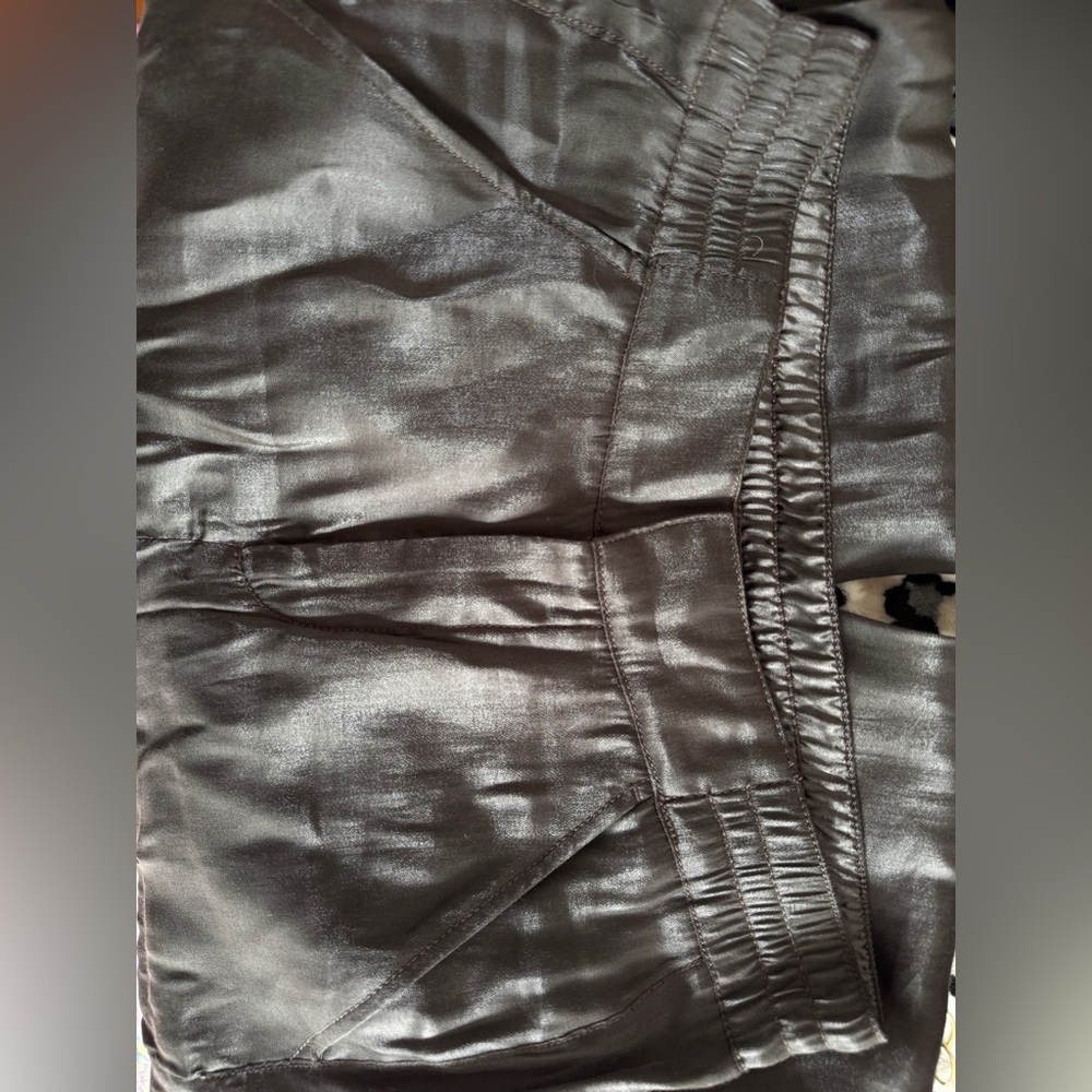 Anthropologie Dark green/Gray Shimmer Shine Joggers Cargo Pants Medium XSP - Picture 7 of 7